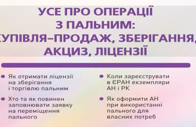 Усе про операції з пальним: купівля-продаж, зберігання, акциз, ліцензії
